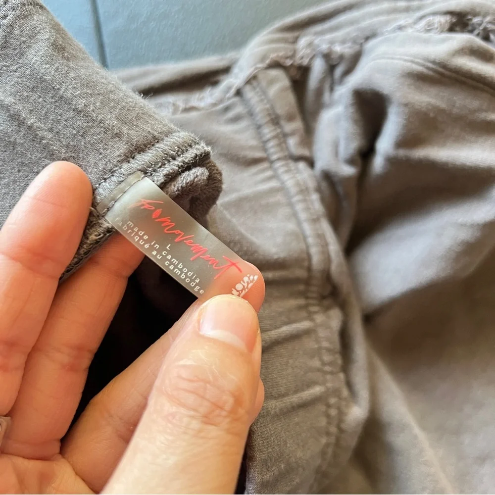 FP Movement Free People Where The Wind Blows Jogger Sweatpants Gray Size Large - Picture 11 of 12